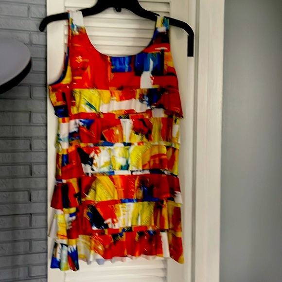 Mely multi color sleeveless blouse size small. - Picture 4 of 6